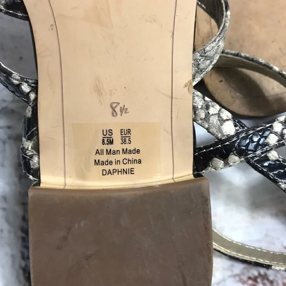 Sam Edelman Python “Daphnie” Sandals Size 8.5